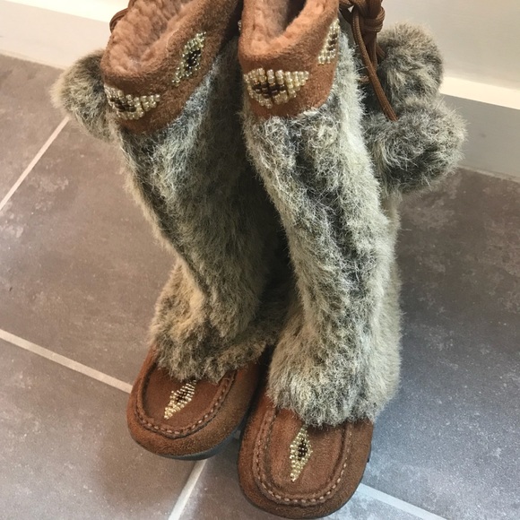 beaded moccasin boots
